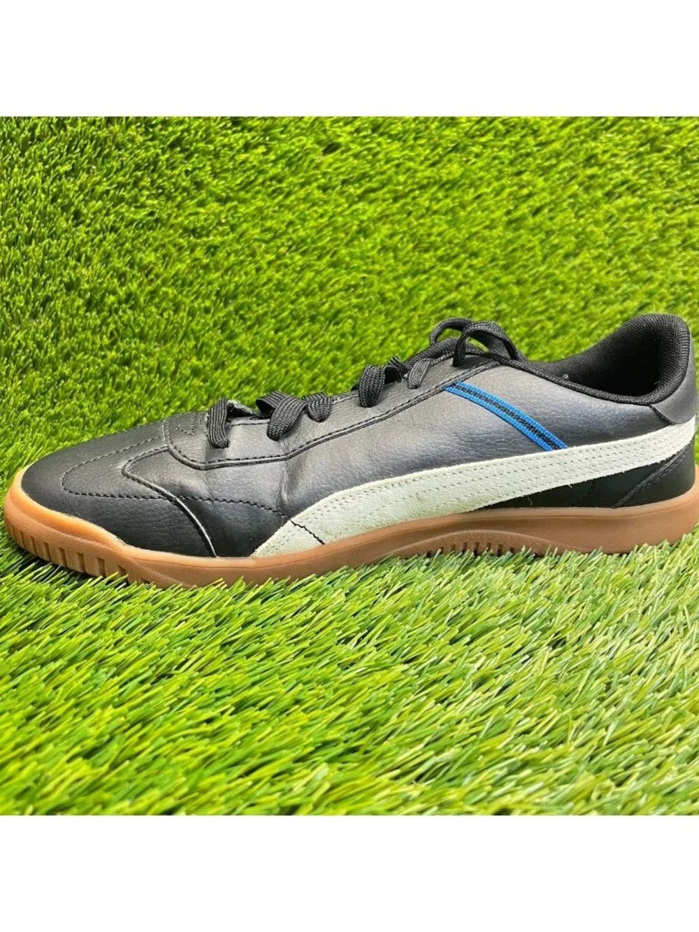 PUMA Club 5V5 Retro Academia Mens Size 10 Black Athletic Leather Shoes Sneakers